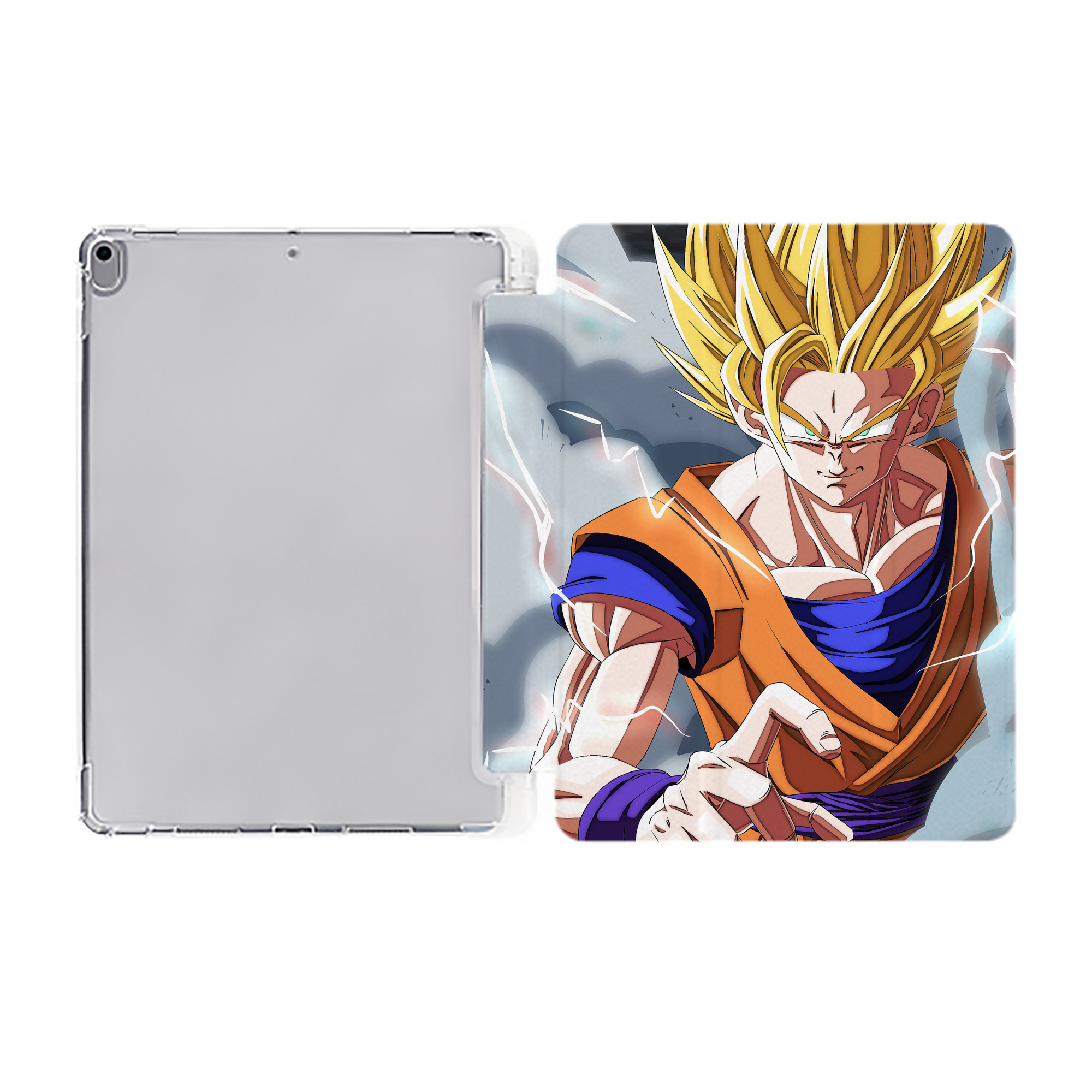 （画像用） ドラゴンボール DRAGON BALL IPad ケース ペン収納付き 三つ折りスタンド PUレザー×シリコン 対応機種9.5/10.5/10.9インチ